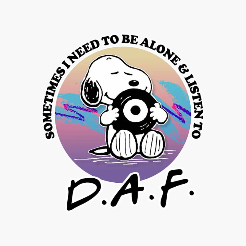 DAF Vinyl Record Fan Design Cotton Tote Bag