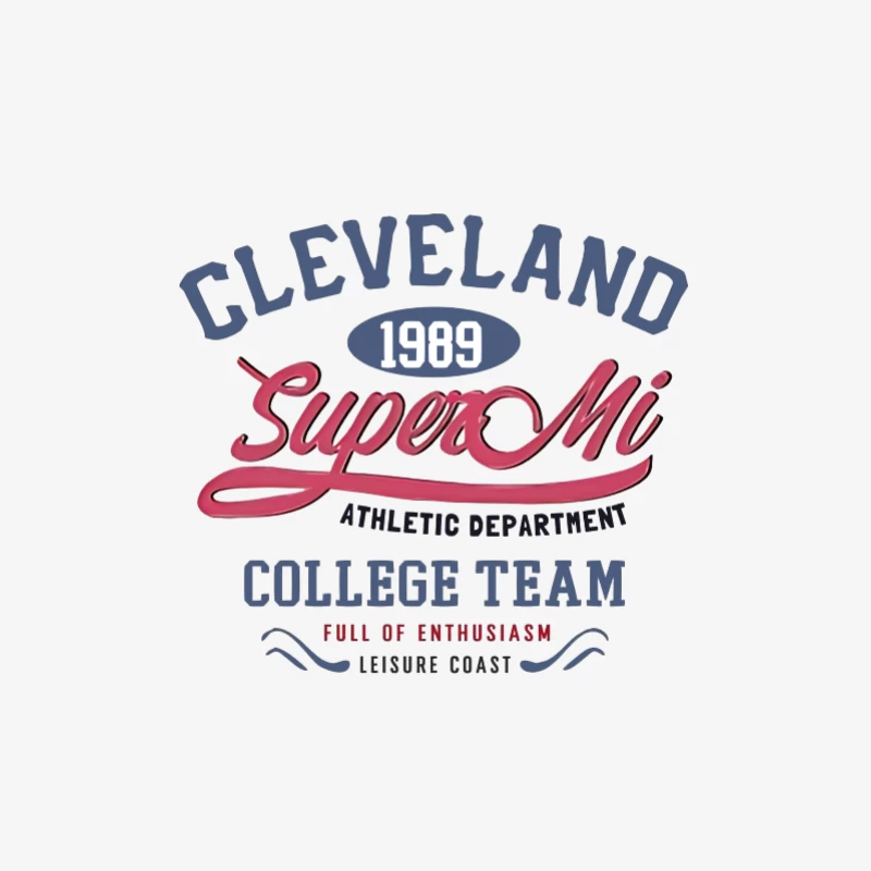 Design de l'Équipe Collégiale Cleveland Super Mi Homme Manches Longues T-Shirt