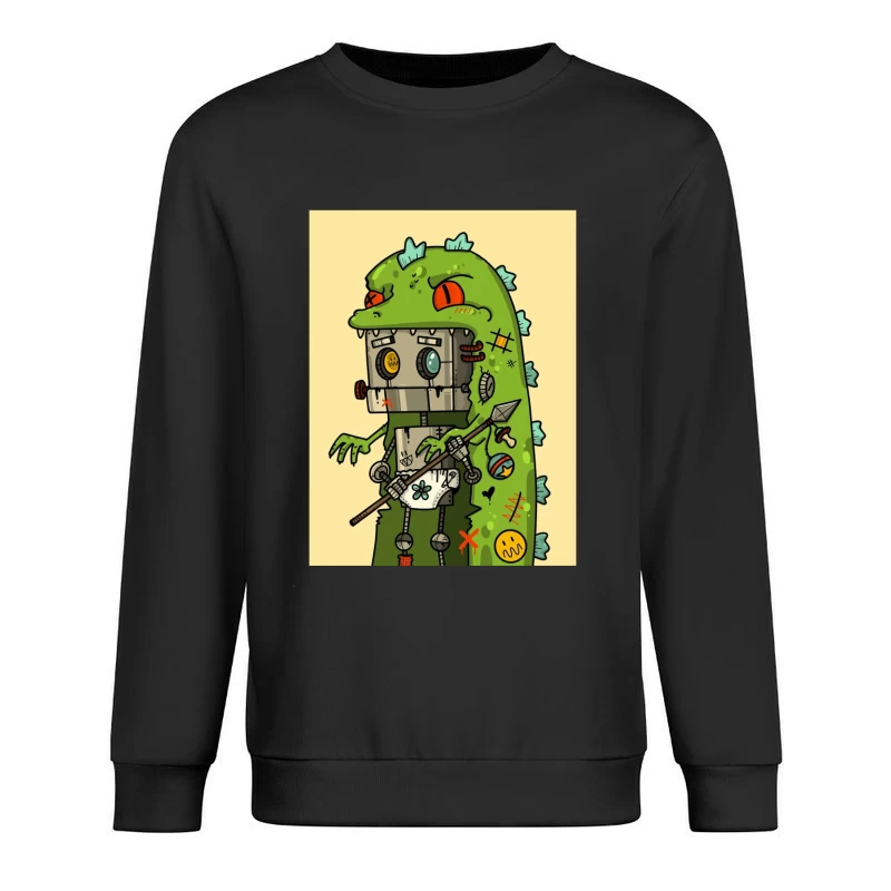 Robokite in Dinosaur Costume Male Pullover Sweatshirt