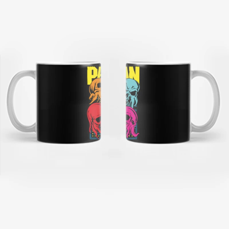 Pac-Man Skull Design Coffee Mug