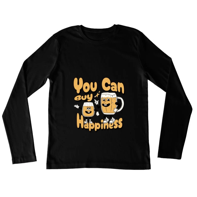 Illustration de Bière et Bonheur Femme Manches Longues T-Shirt