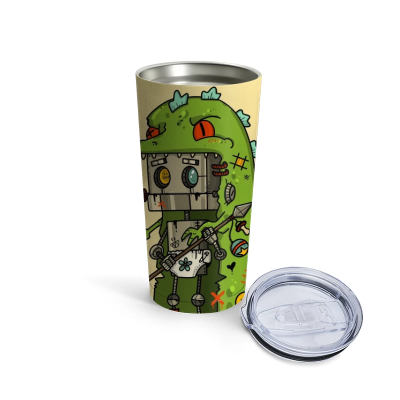 Robokite in Dinosaur Costume Travel Mug