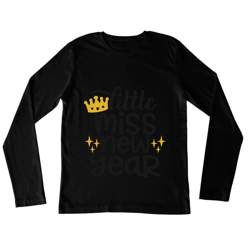 Couronne Dorée de la Nouvelle Année Femme Manches Longues T-Shirt