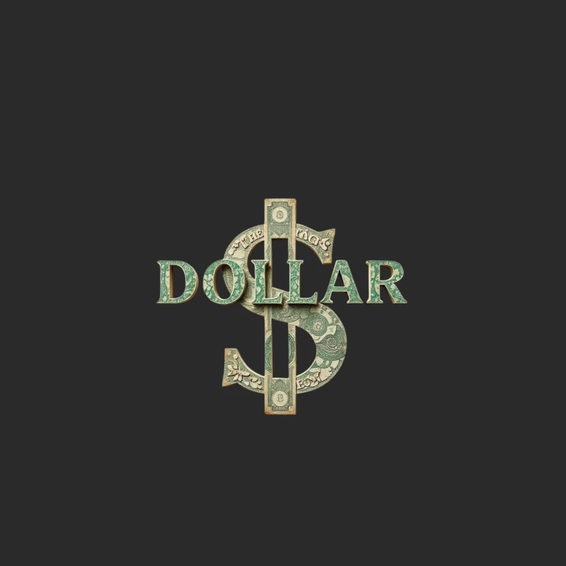 Creative Dollar Sign Typography Made from US Currency Baseball Cap