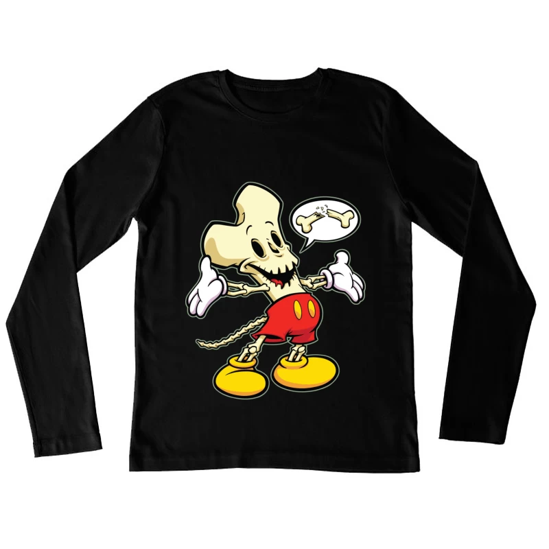 Cartoon Skeleton Character Female Long Sleeve T-Shirt