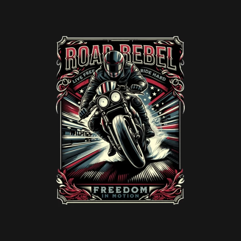 Liberté en Mouvement: Moto et Style Patriote Homme Manches Longues T-Shirt
