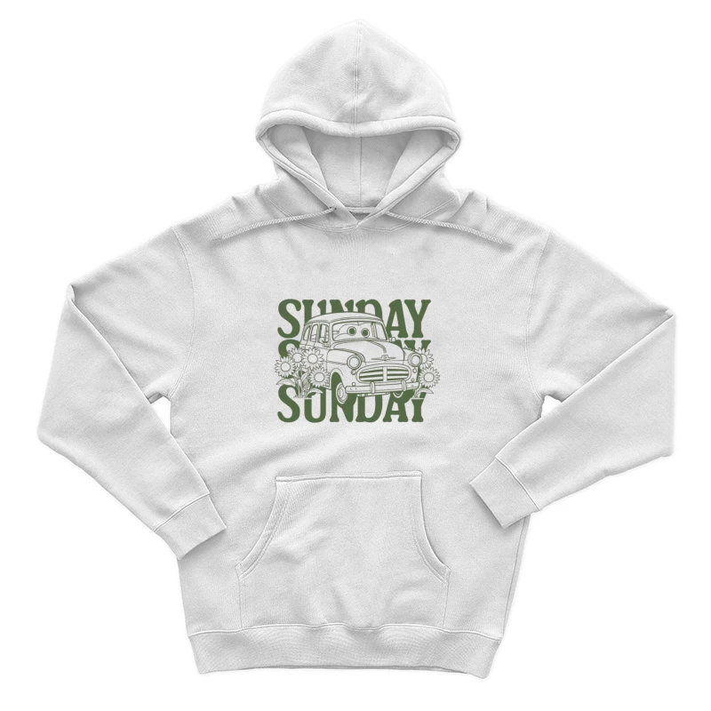 Sonntag Autofahrt mit Sonnenblumen Herren Pullover Hoodie