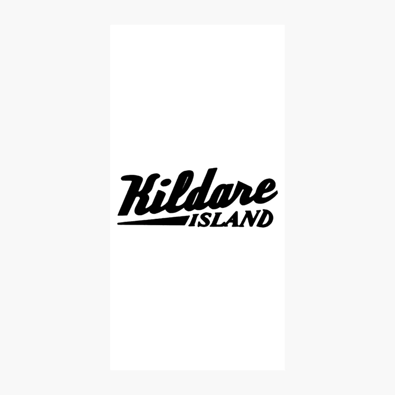 Kildare Island: Black and White Typographic Logo Design iPhone Case