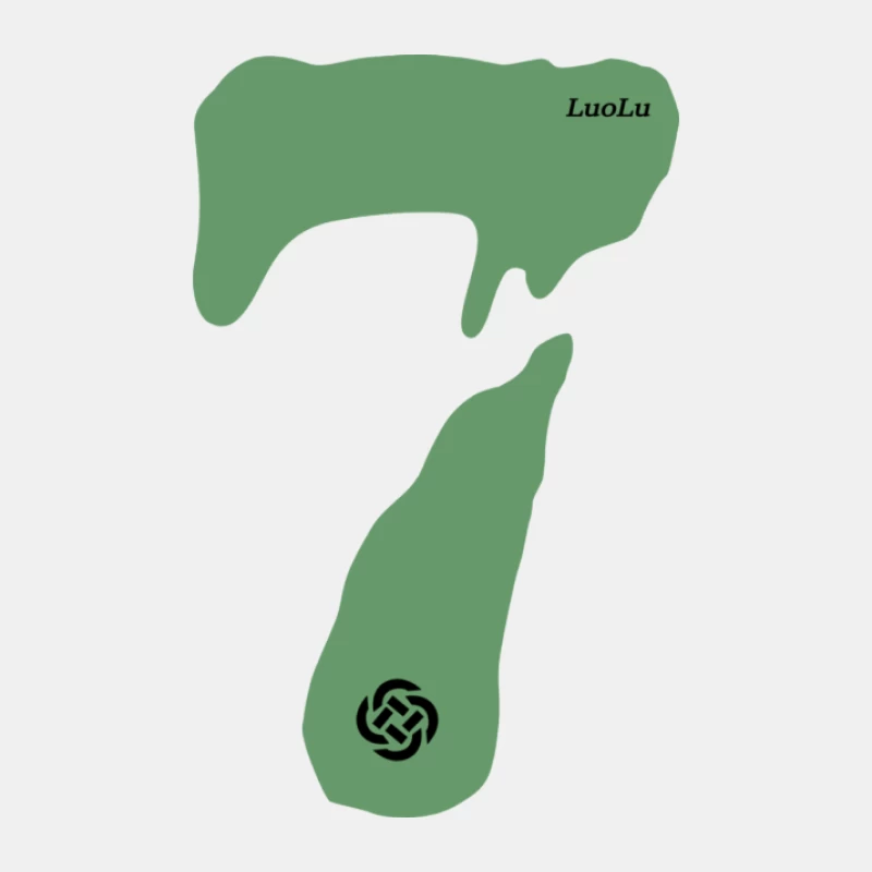 Grüne Zahl Sieben Design Herren Tanktops