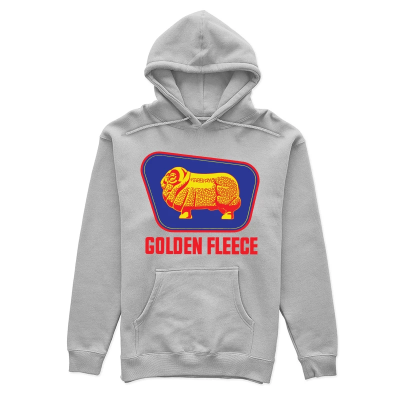 Vintage Golden Fleece Logo with Geometric Sheep Design Female Pullover Hoodie