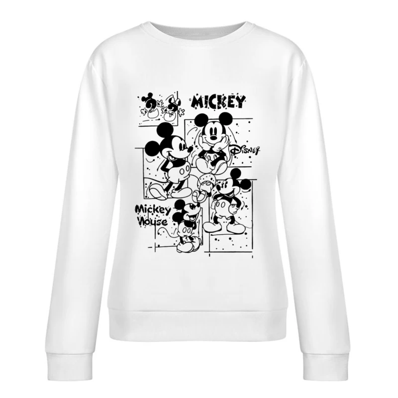Mickey Mouse Zeichnung Damen Pullover Sweatshirt