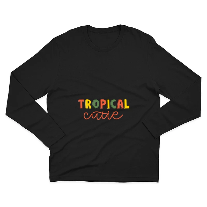 Design coloré tropical Homme Manches Longues T-Shirt