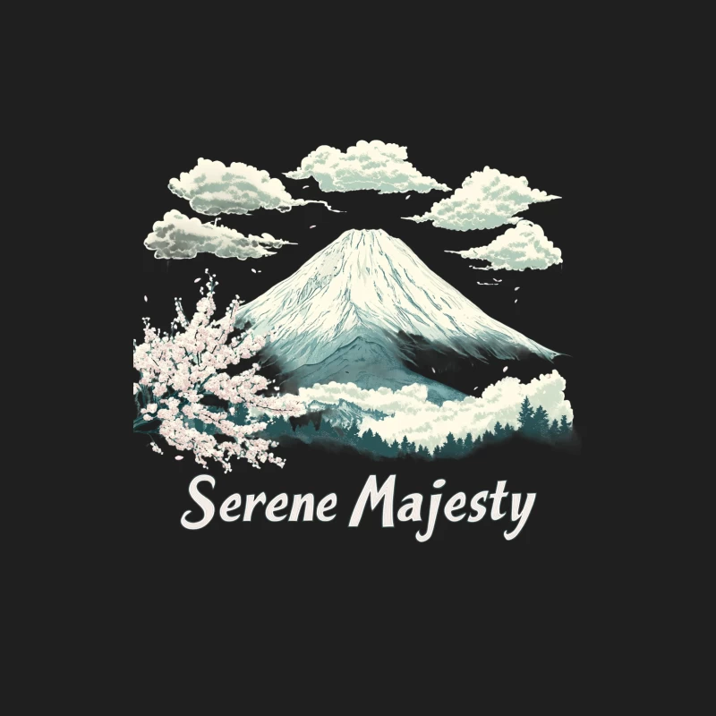 Serene Majesty of Mount Fuji with Cherry Blossoms Male Tank Top