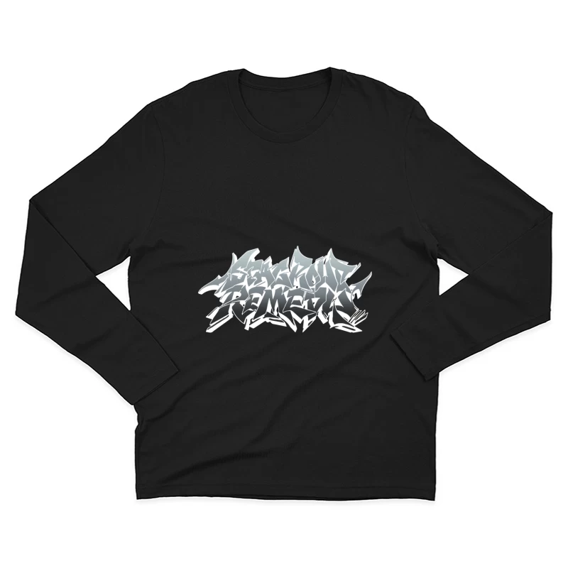 Graffiti-Stil-Design Herren Langarm T-Shirt