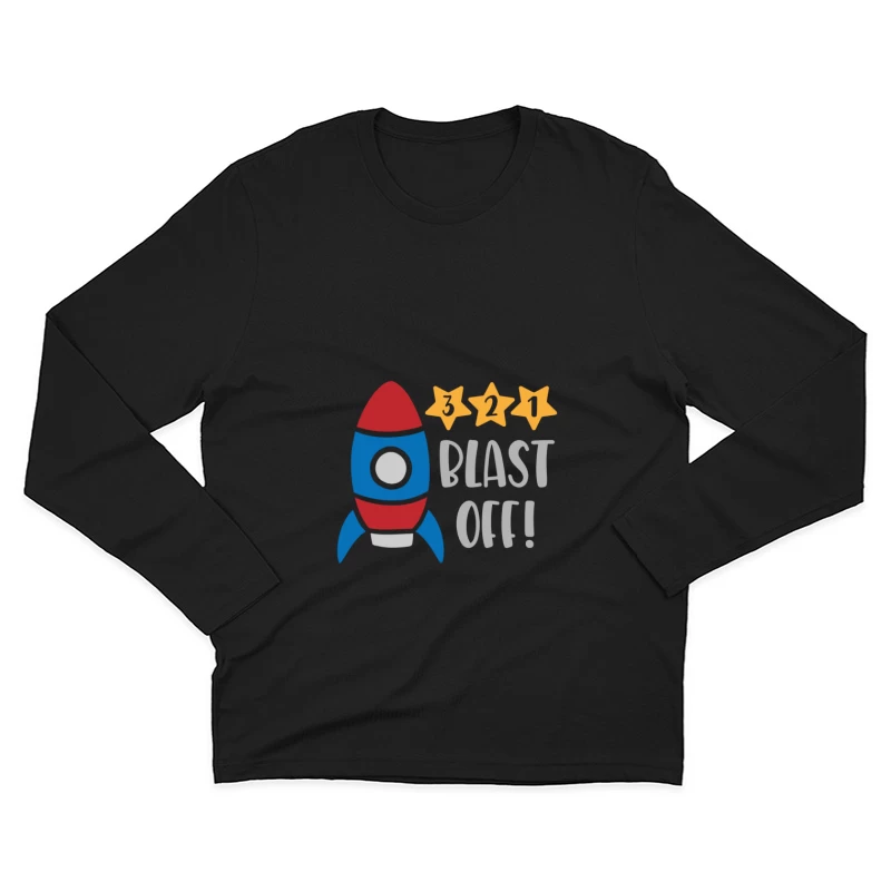 Compte à rebours de fusée ludique Homme Manches Longues T-Shirt