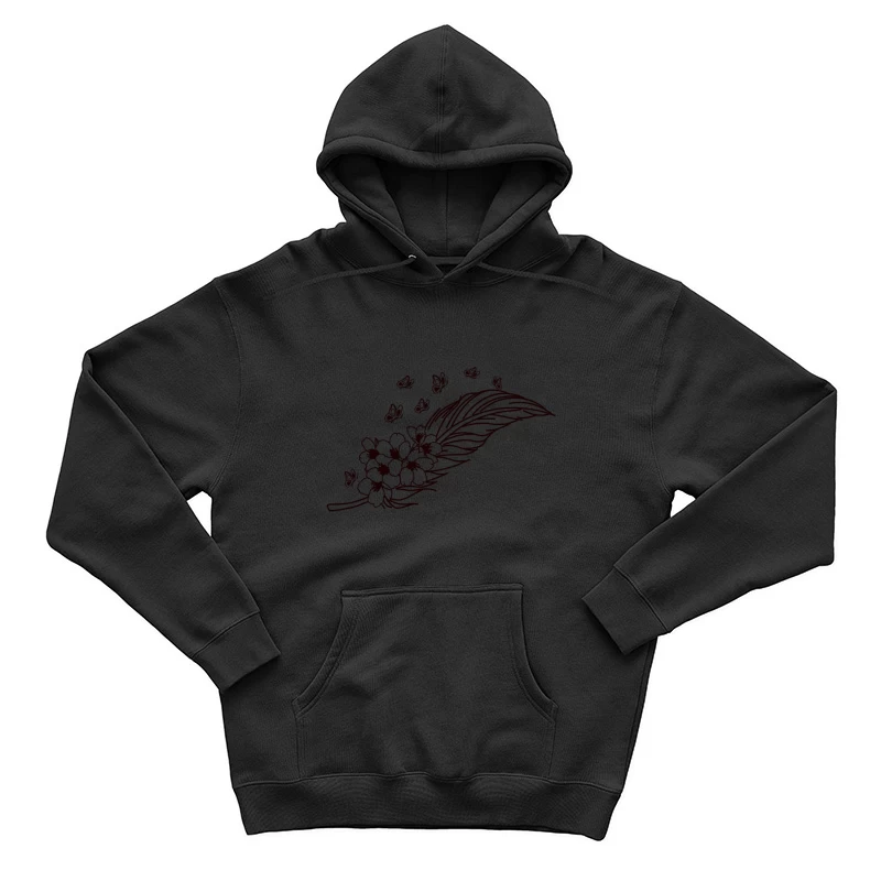 Florales Design mit Schmetterlingen Herren Pullover Hoodie