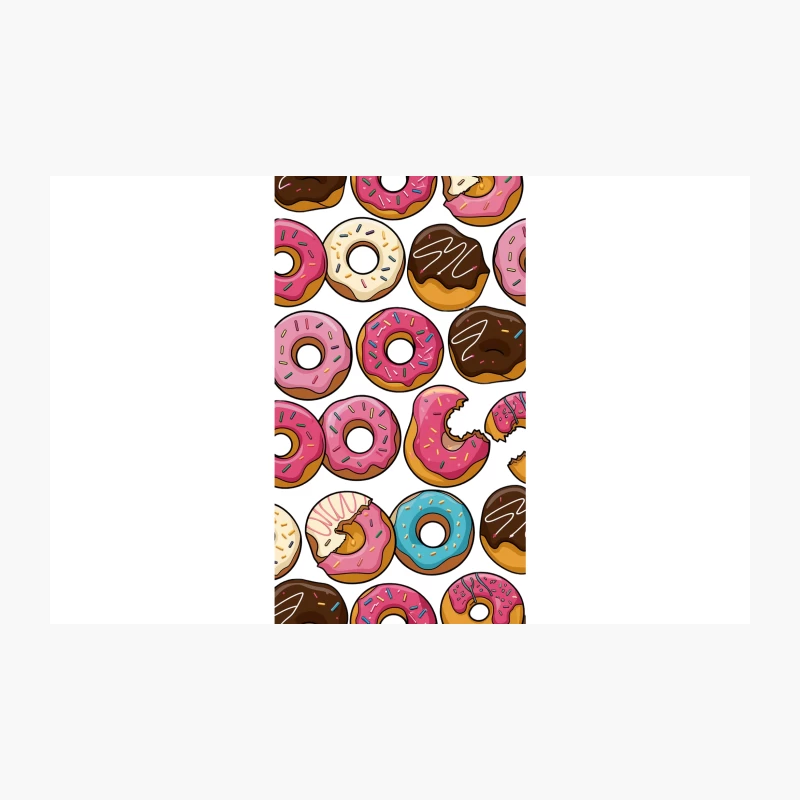 Colorful Cartoon Donuts with Sprinkles and Frosting Travel Mug