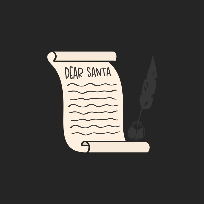 Lettre à Santa avec encre et parchemin Homme Sweat-shirt à enfiler