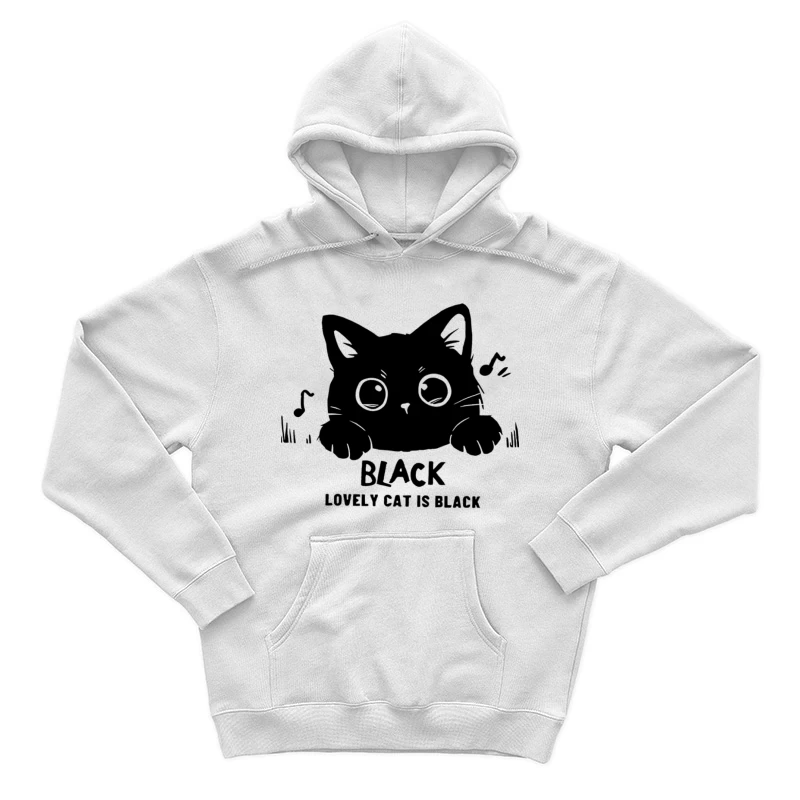 Niedliches schwarzes Kätzchen Herren Pullover Hoodie