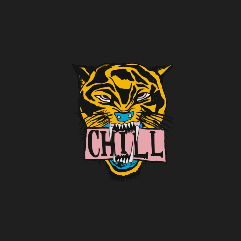 Tiger-Design mit Chill-Nachricht Herren Tanktops