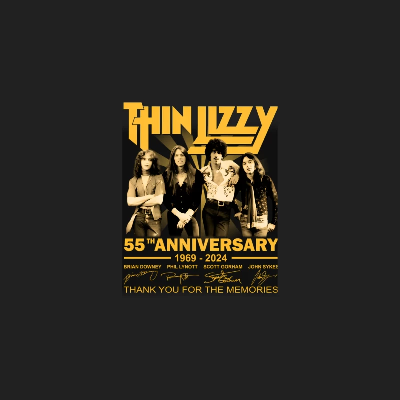 Thin Lizzy 55th Anniversary Commemorative Band Photo (1969-2024) Bucket Hat