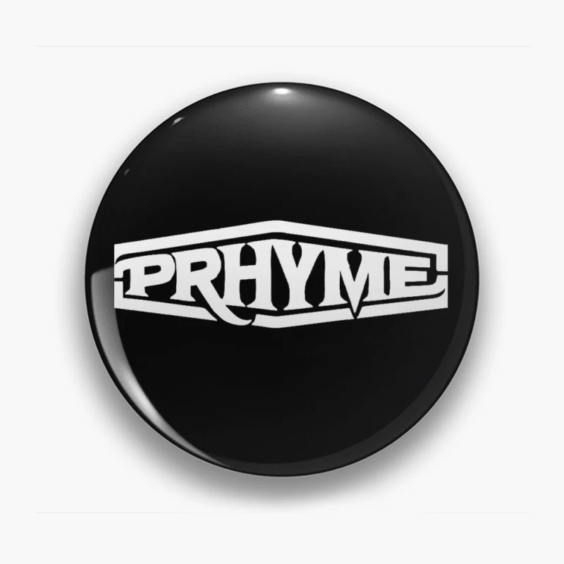 Basic Logo Outline Design with Text "RHYME" Pin