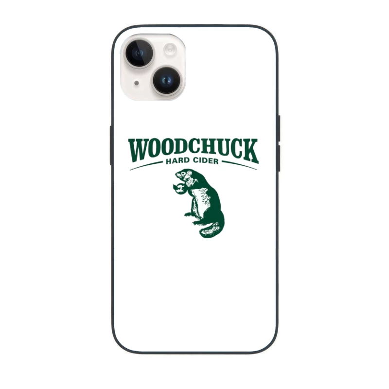 Woodchuck Hard Cider Green Logo with Mascot Design iPhone Case