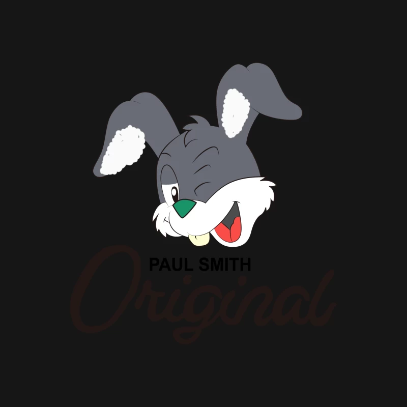 Grauer Cartoon-Hase Originaldesign Damen T-Shirt