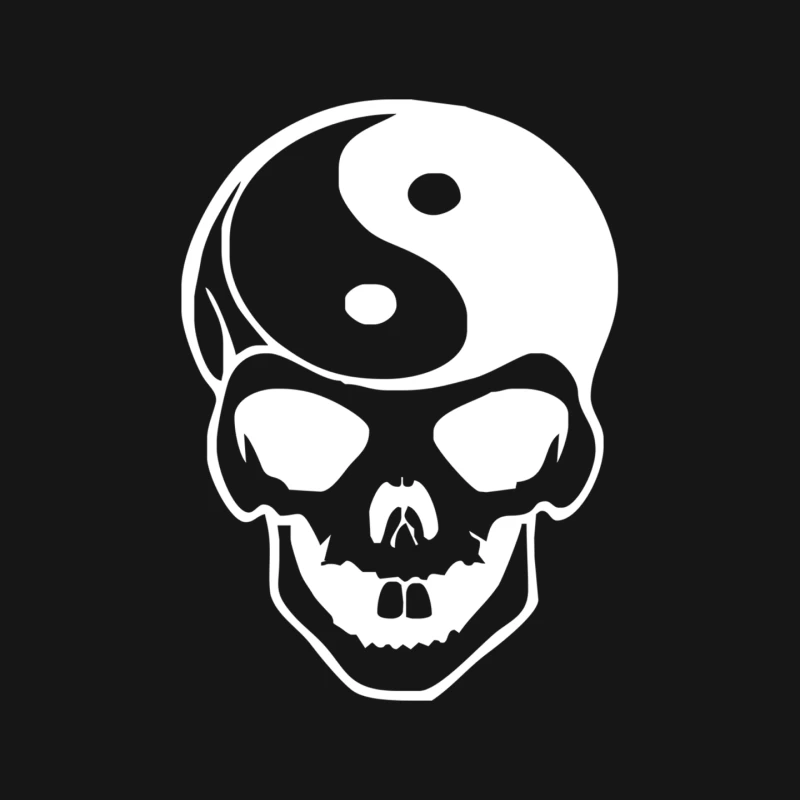 YIN YANG SKULL (2) Mouse Pad