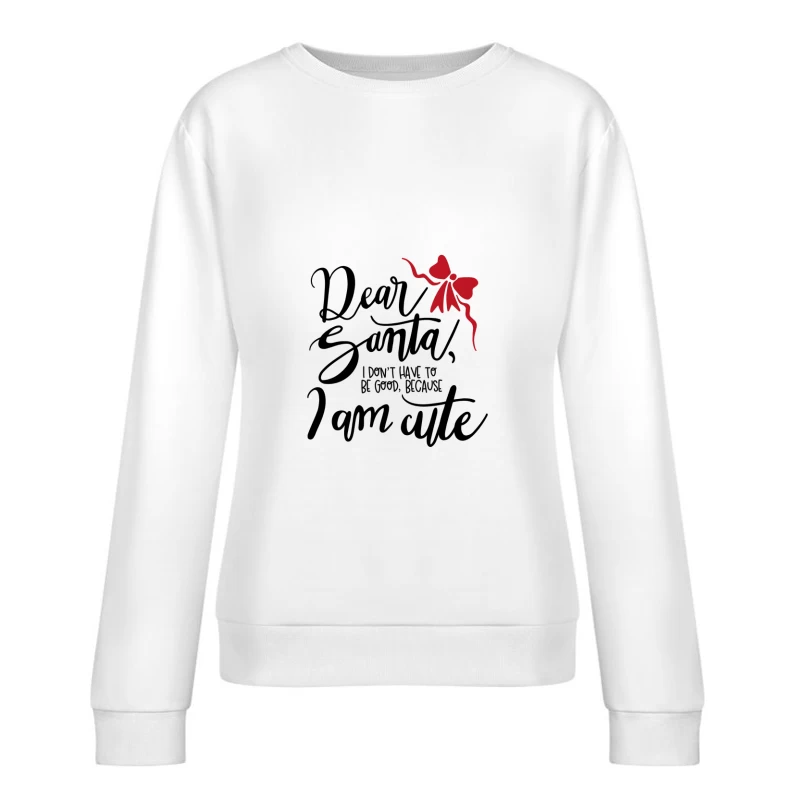 Chat au Ruban Rouge Femme Sweat-shirt à enfiler