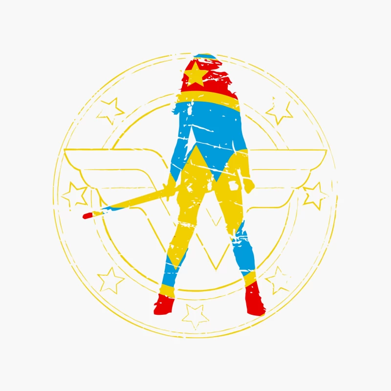 Wonder Woman Graphic Illustration Cotton Tote Bag