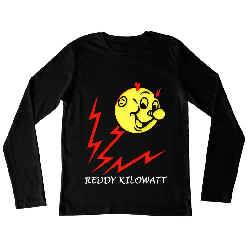 Reddy Kilowatt - Classic Electricity Company Mascot with Lightning Bolts Female Long Sleeve T-Shirt