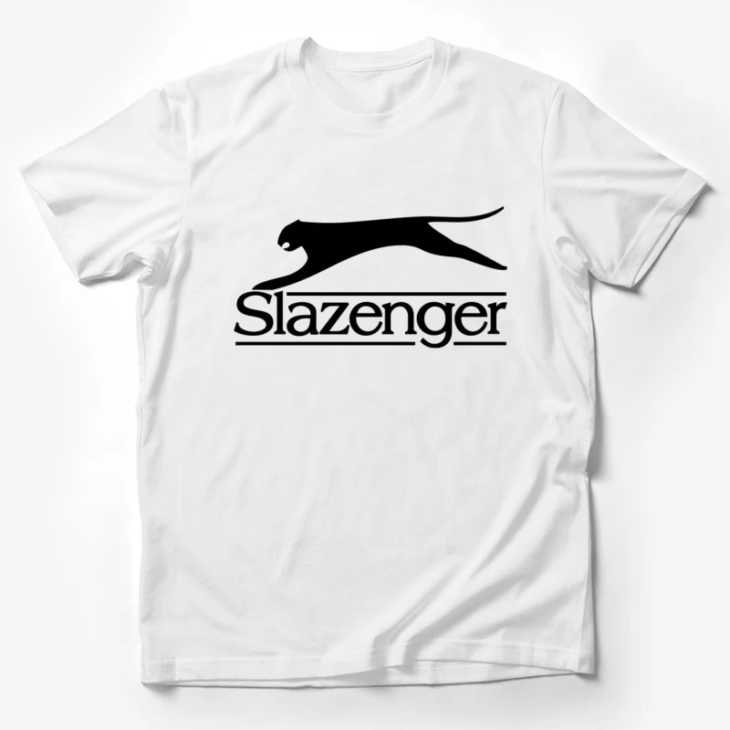 Slazenger Sports Brand Logo with Black Panther Silhouette Male T-Shirt