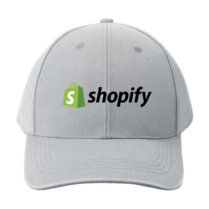 Shopify E-commerce Platform Logo with Green Shopping Bag Icon Baseball Cap