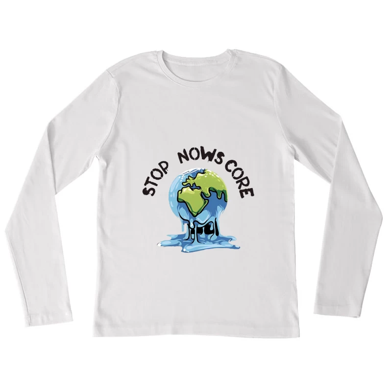 Schmelzende Erde, Umweltschutz, Klimawandel Damen Langarm T-Shirt