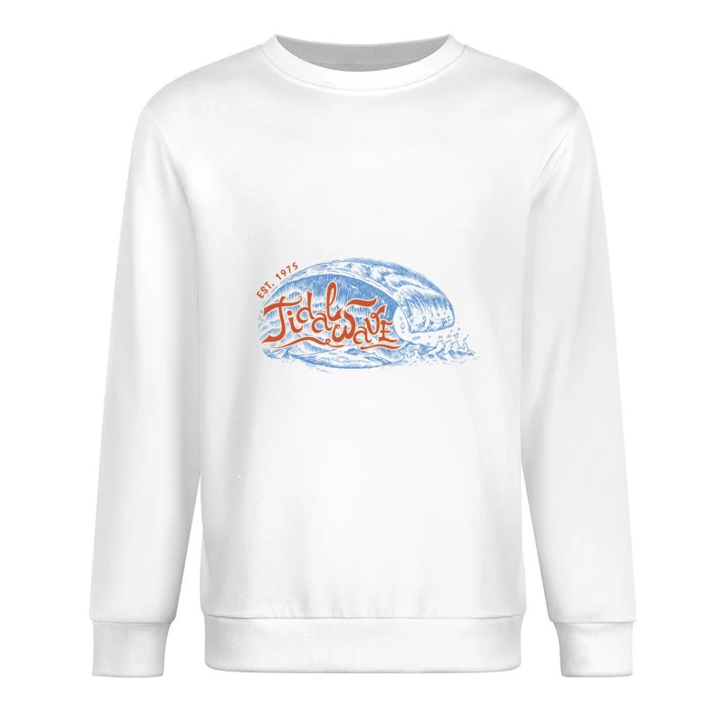 Tidal Wave Logo mit Wasserwelle Herren Pullover Sweatshirt