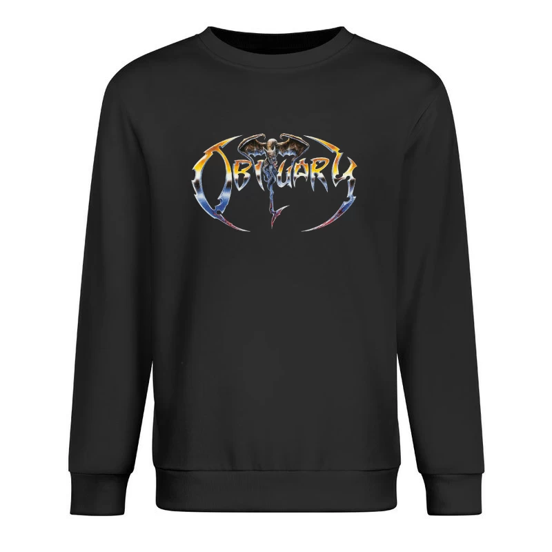 Obituary The End Complete Logo Male Pullover Sweatshirt