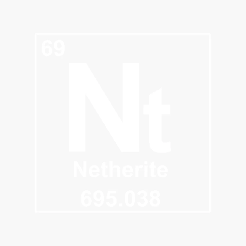 Netherite Periodic Element symbol from Minecraft Cotton Tote Bag