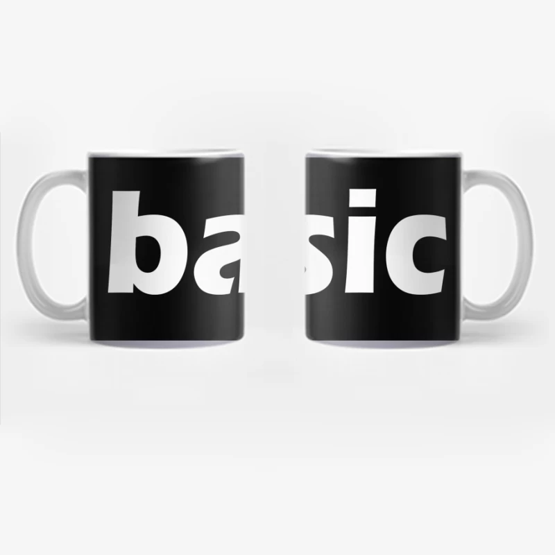 Basic Typography Design Coffee Mug