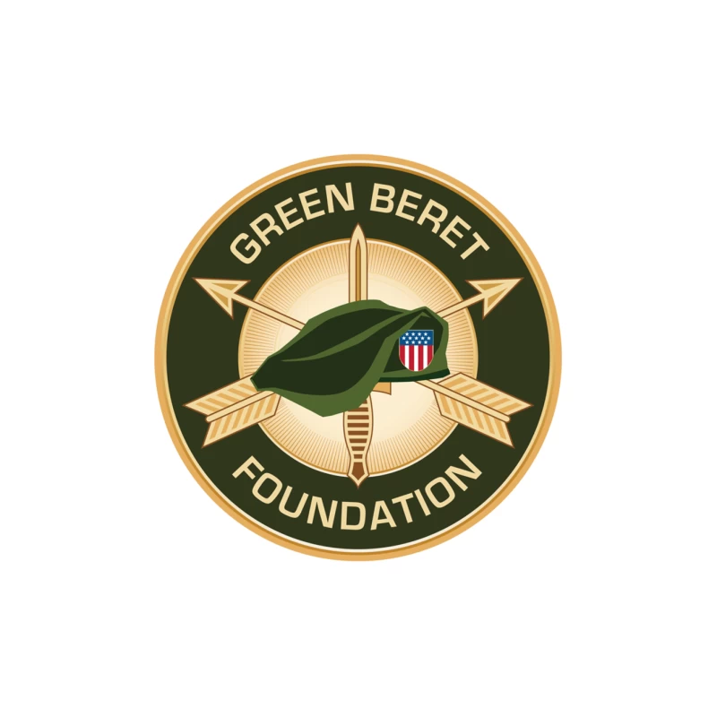 Green Beret Foundation: Special Forces Military Insignia Tapestry