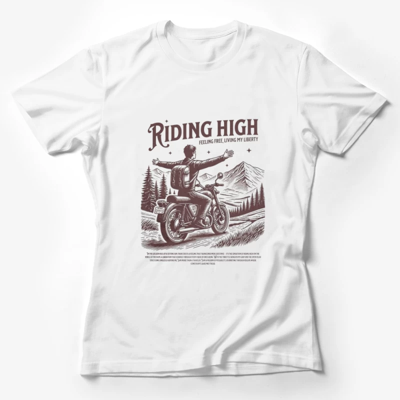 Faire de la moto en montagne Femme T-Shirt