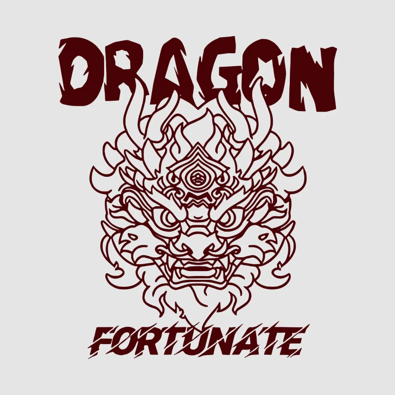 Glücklicher Drache Design Herren Pullover Hoodie