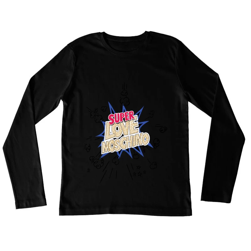 Superhelden-Liebe Moschino Design Damen Langarm T-Shirt