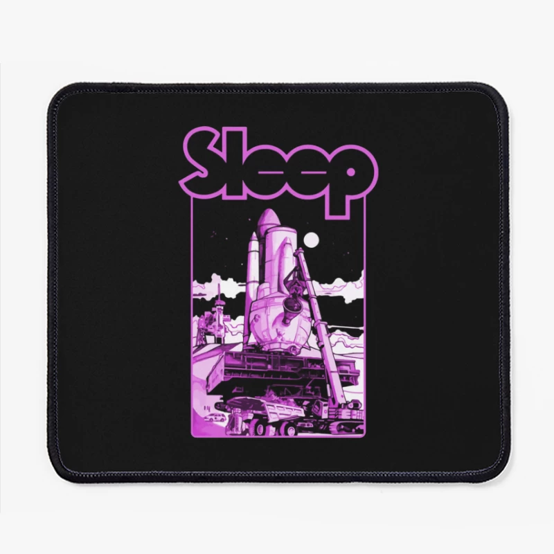 Sleep Band's Purple Rocket Industrial Space Art Mouse Pad