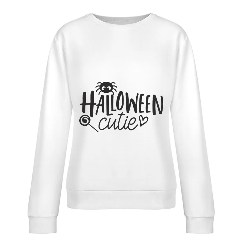 Design Halloween mignon avec une araignée Femme Sweat-shirt à enfiler