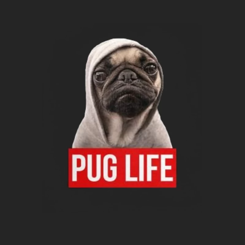 Pug avec sweat à capuche: Vie de Pug Homme Sweat-shirt à enfiler