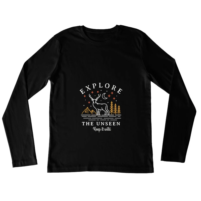 Erkunde das Unbekannte in der Natur Damen Langarm T-Shirt