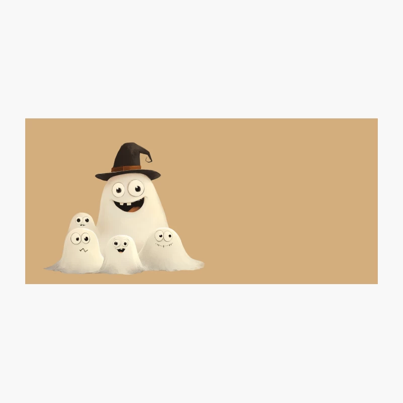 Cute Ghost Family Halloween Cartoon Coffee Mug