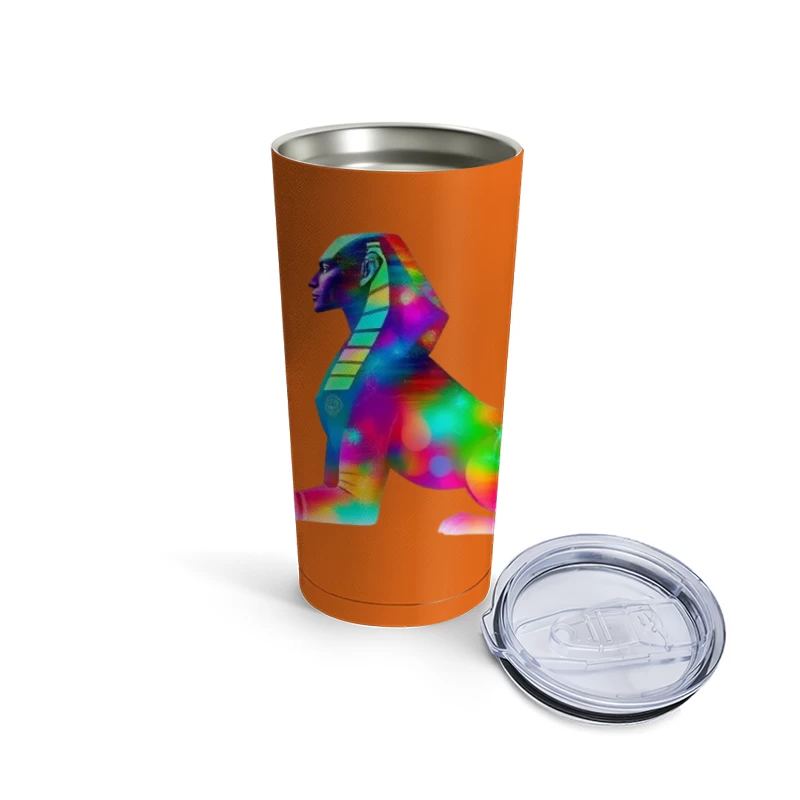 Colorful Abstract Sphinx Art Travel Mug