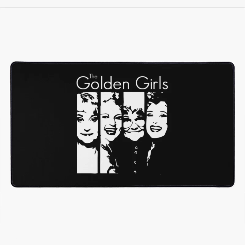 Minimalist Line Art of The Golden Girls TV Show Desk Mat